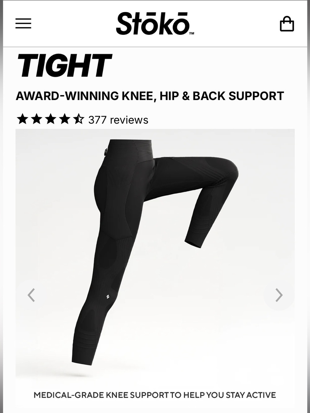 Stoko women’s supportive tight XL Brace Cable Reinforced Legging - Picture 7 of 7